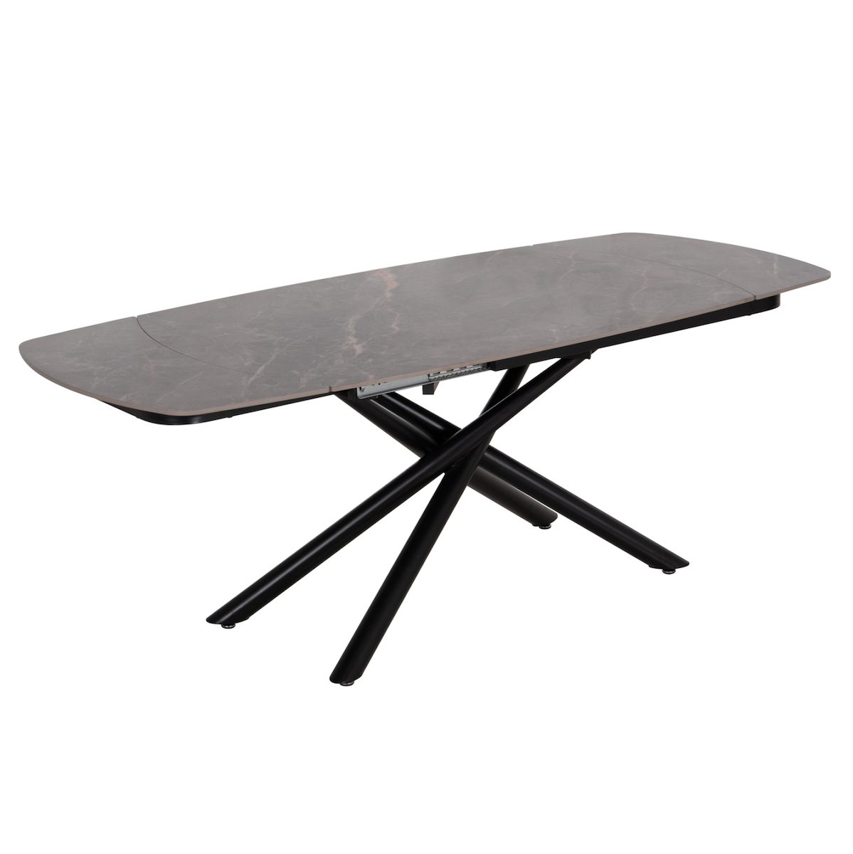 Vanta Esstisch ausziehbar grau 136+63x90x77cm.